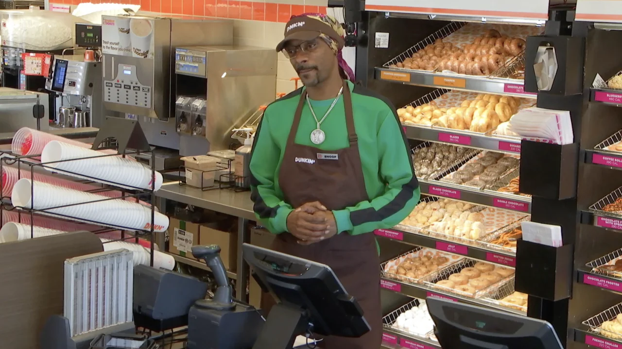 DUNKIN Snoop Dogg commercial still directed by Win Bates